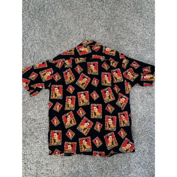 Elvis Presley Custom 1 Of 1 All Over Print Button Up Size Medium - Picture 5 of 7